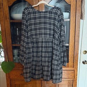 Black and White Plaid Dress